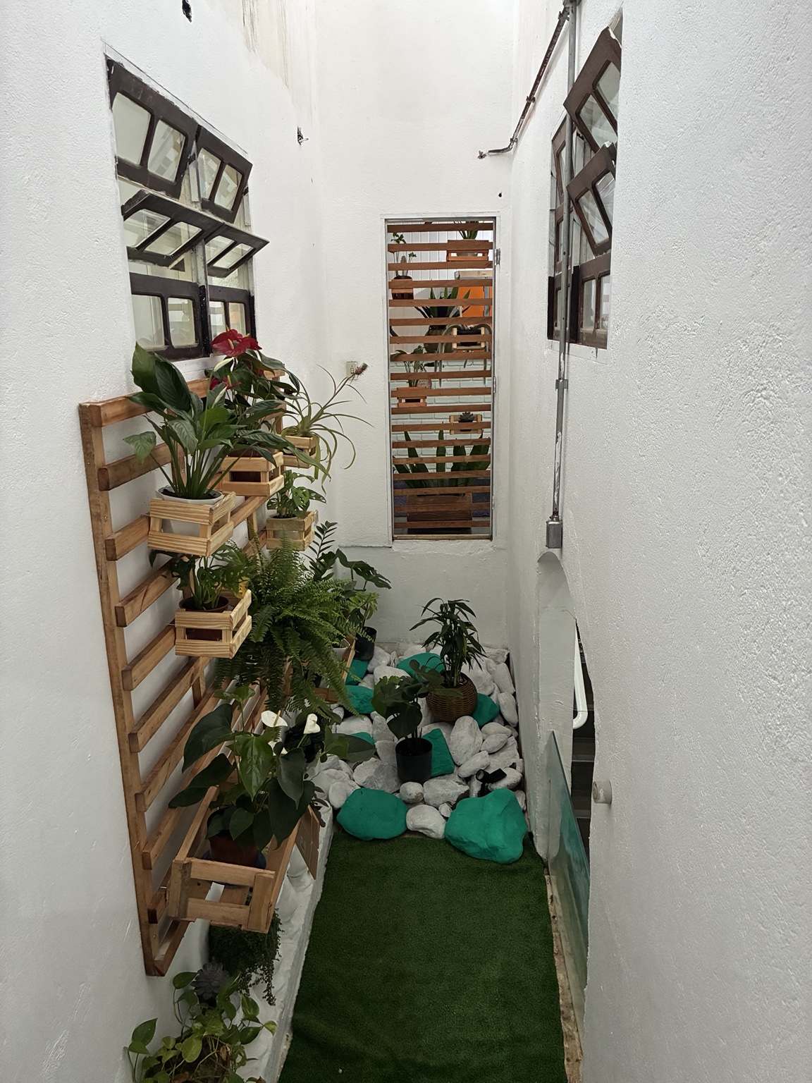 Jardim interno da pousada
